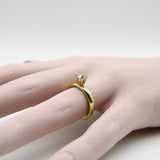 18K Gold .90 Carat Old Mine Cut Engagement Ring Ring Kirsten's Corner