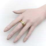 14K Gold Victorian Inspired Belt Buckle Ring Ring Kirsten's Corner
