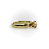 18K Gold .90 Carat Old Mine Cut Engagement Ring Ring Kirsten's Corner