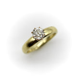 18K Gold .90 Carat Old Mine Cut Engagement Ring Ring Kirsten's Corner
