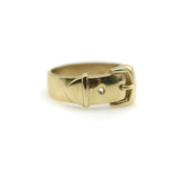 14K Gold Victorian Inspired Belt Buckle Ring Ring Kirsten's Corner