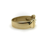14K Gold Victorian Inspired Belt Buckle Ring Ring Kirsten's Corner