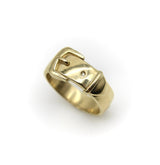 14K Gold Victorian Inspired Belt Buckle Ring Ring Kirsten's Corner