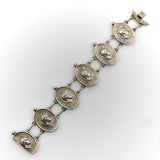 Victorian Sterling Silver Homeric Medallion Link Bracelet jewelry Kirsten's Corner