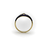 15K Early Victorian Diamond and Blue Enamel Star Ring Ring Kirsten's Corner