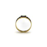 18K Gold Early Victorian Diamond Trilogy Ring with Blue Enamel Details Ring Kirsten's Corner