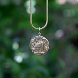 14K Gold Signature Egyptian Revival Vulture Pendant-Charm Pendant, Charm Kirsten's Corner