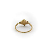 18K Gold Victorian Delicate Old Mine Cut Diamond and Emerald Ring Ring Kirsten's Corner