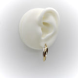 Vintage 14K Gold Two-Toned Gold Oval Hoop Earrings Kirsten's Corner