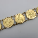 Queen Victoria Victorian 22K Gold British Sovereigns Coin Bracelet Bracelet Kirsten's Corner