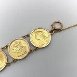 Queen Victoria Victorian 22K Gold British Sovereigns Coin Bracelet Bracelet Kirsten's Corner