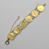 Queen Victoria Victorian 22K Gold British Sovereigns Coin Bracelet Bracelet Kirsten's Corner
