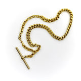Victorian 14K Gold Pocket Watch Chain Necklace with T-Bar Chain Kirsten's Corner