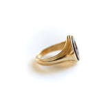 18K Gold Early Victorian Agate Griffin Intaglio Signet Ring Ring Kirsten's Corner