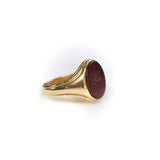 18K Gold Early Victorian Agate Griffin Intaglio Signet Ring Ring Kirsten's Corner