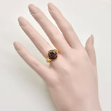 18K Gold Early Victorian Agate Griffin Intaglio Signet Ring Ring Kirsten's Corner