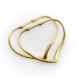 18K Gold Elsa Peretti for Tiffany & Co. Open Heart Hoop Earrings Earrings Kirsten's Corner