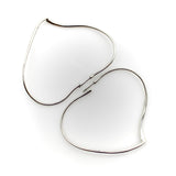 Sterling Silver Elsa Peretti for Tiffany & Co. Open Heart Hoop Earrings Earrings Kirsten's Corner
