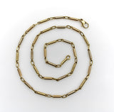 Vintage 18K Gold Handmade Spiral Bar Link Chain Chain Kirsten's Corner