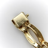 14K Gold Zelman & Friedman Vintage Textured Elongated Link Bracelet bracelet Kirsten's Corner