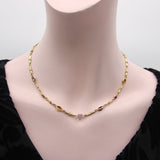 14K Gold Vintage Italian Multi-Gemstone Necklace Chains Kirsten's Corner