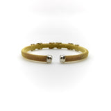 Vintage 14K Gold Woven Cuff Bracelet with Diamond X Details Bracelet Kirsten's Corner