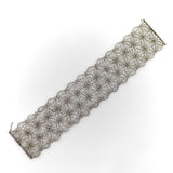 Vintage Italian Micro Diamond Pave Bracelet Woven with Repeating Star Pattern Bracelet Kirsten's Corner