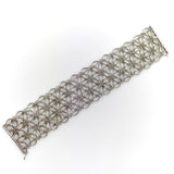 Vintage Italian Micro Diamond Pave Bracelet Woven with Repeating Star Pattern Bracelet Kirsten's Corner