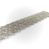 Vintage Italian Micro Diamond Pave Bracelet Woven with Repeating Star Pattern Bracelet Kirsten's Corner