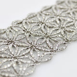 Vintage Italian Micro Diamond Pave Bracelet Woven with Repeating Star Pattern Bracelet Kirsten's Corner