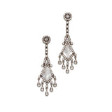18K Gold Contemporary Quartz and Diamond Earrings jewelry Kirsten's Corner