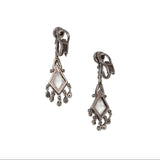 18K Gold Contemporary Quartz and Diamond Earrings jewelry Kirsten's Corner