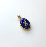 Fabergé 18K Gold Diamond Guilloche Enamel Locket (Victor Mayer)