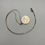 14K Gold Lunar Disc Pendant on Chain