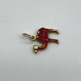 Vintage 18K Gold Joe Cool Camel Enamel Charm