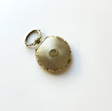 10K Gold Engine-Turned Mourning Locket with Braided Hair