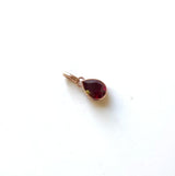 14K Rose Gold Garnet Teardrop Pendant