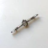 Russian Pre-Revolutionary 14K Gold Diamond Bar Pin