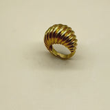 Tiffany & Co. 18K Gold Fluted Dome Ring