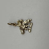 Rare Vintage 14K Gold “Fiddling Around” Mickey Mouse Charm