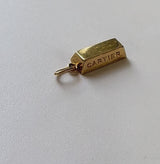 18K Gold Vintage Cartier 1/4 oz. Gold Ingot Bar Pendant