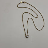 Vintage 14K Gold Old European Cut Diamond Necklace