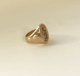 Victorian 14K Gold Intaglio Signet Ring with Lion