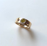 MWM Goldsmithing 14K Gold Fancy Yellow and Pink Diamond Ring