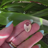 Vintage 9K Gold Heart Padlock Charm