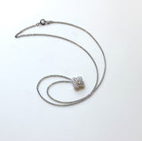 Platinum and Diamond Quatrefoil Vintage Pendant Necklace