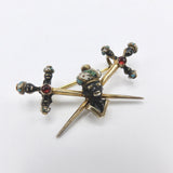 Original Italian Georgian Era Blackamoor Gilded Silver Brooch with Garnets Brooches, Pins Kirsten's Corner Jewelry