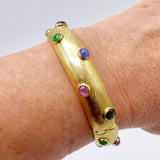 14K Gold Vintage Florentine Finish Gemstone Bracelet Bracelet Kirsten's Corner Jewelry
