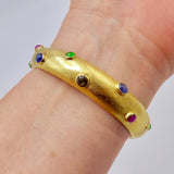 14K Gold Vintage Florentine Finish Gemstone Bracelet Bracelet Kirsten's Corner Jewelry