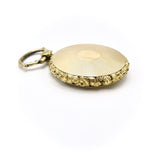 10K Gold Engine-Turned Mourning Locket with Braided Hair Pendant Kirsten's Corner